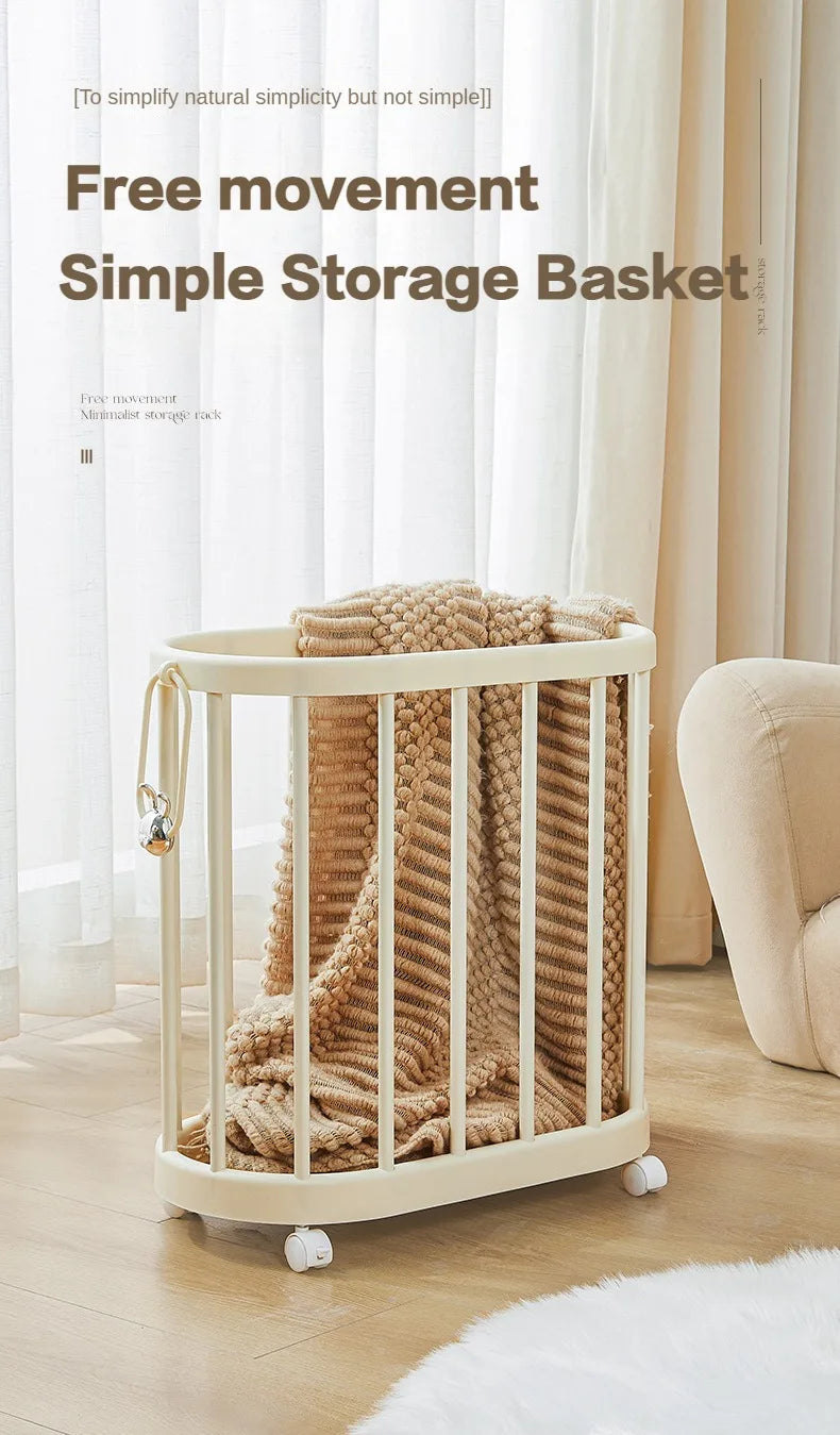 Large Capacity Storage Basket Clothes Storage Basket with Wheel Multi-Functional Yoga Fitness Equipment Organizer