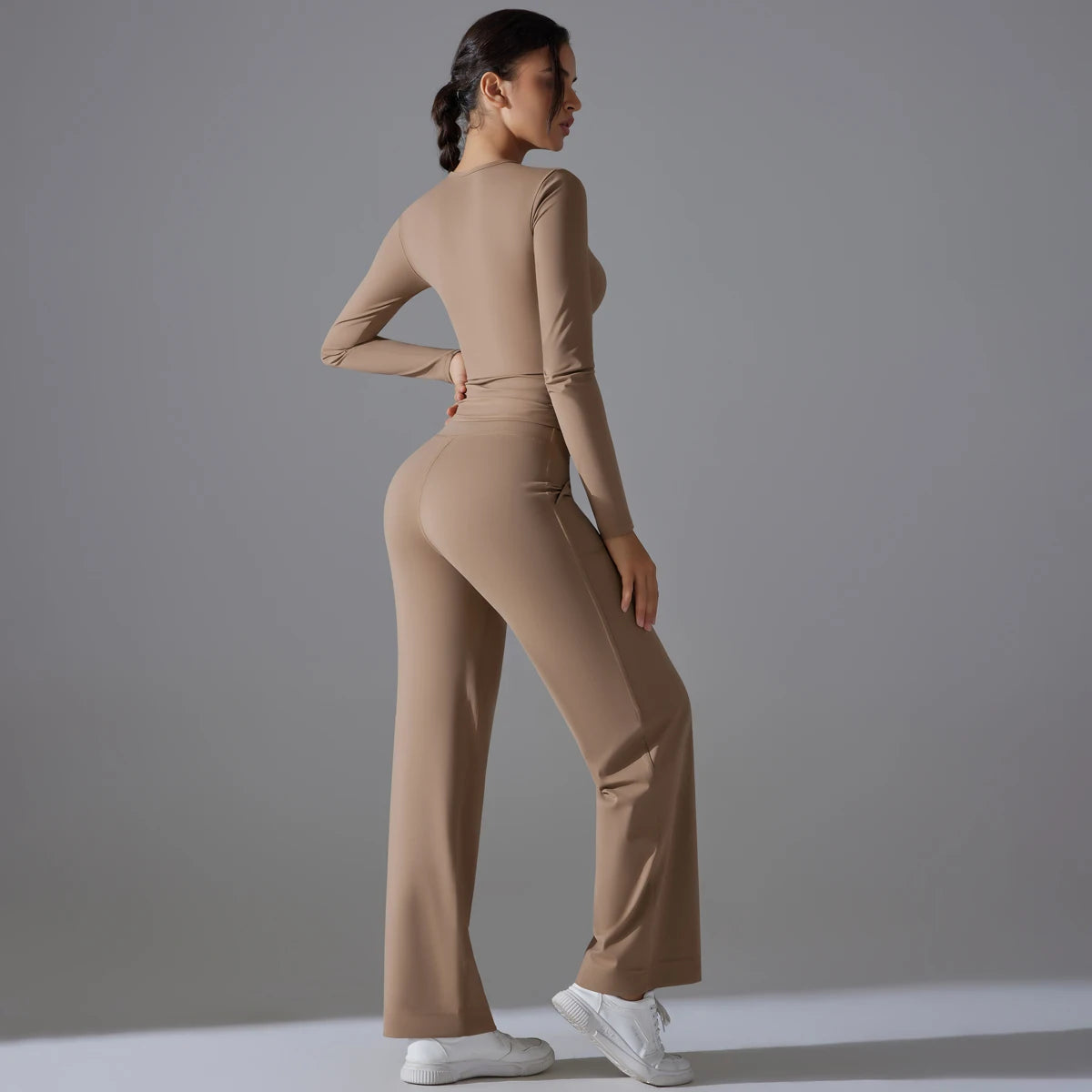 2 Pieces Sportswear Yoga Set Gym Clothes Sportswear Yoga Suits For Women Fitness Set Tracksuits Sports Long Sleeve Gym Leggings