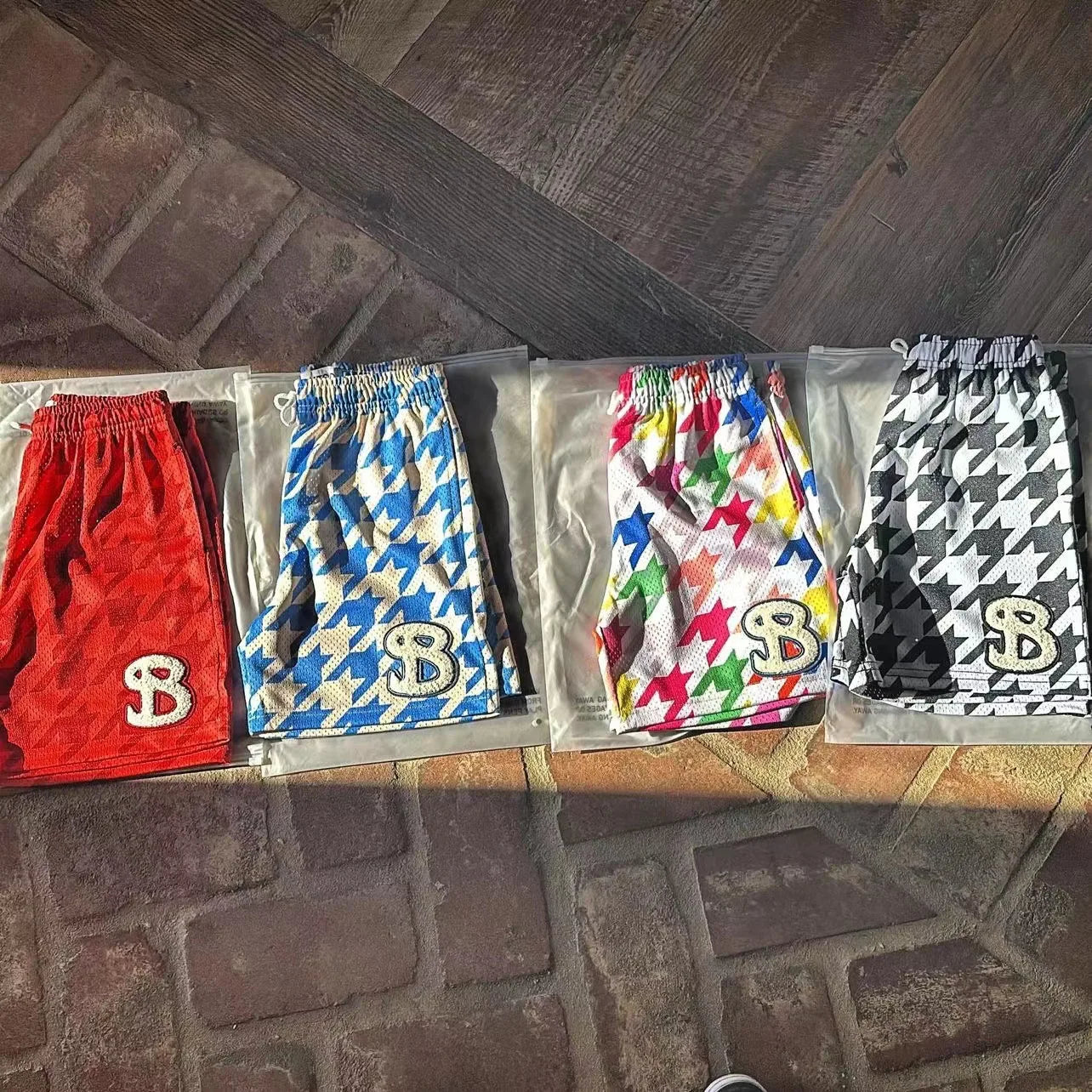 BKTSQD American Checkered Mesh Basketball Shorts Men's 2024 Summer Quick Dry Sports Fitness Running Quick Dry Quarter Pants
