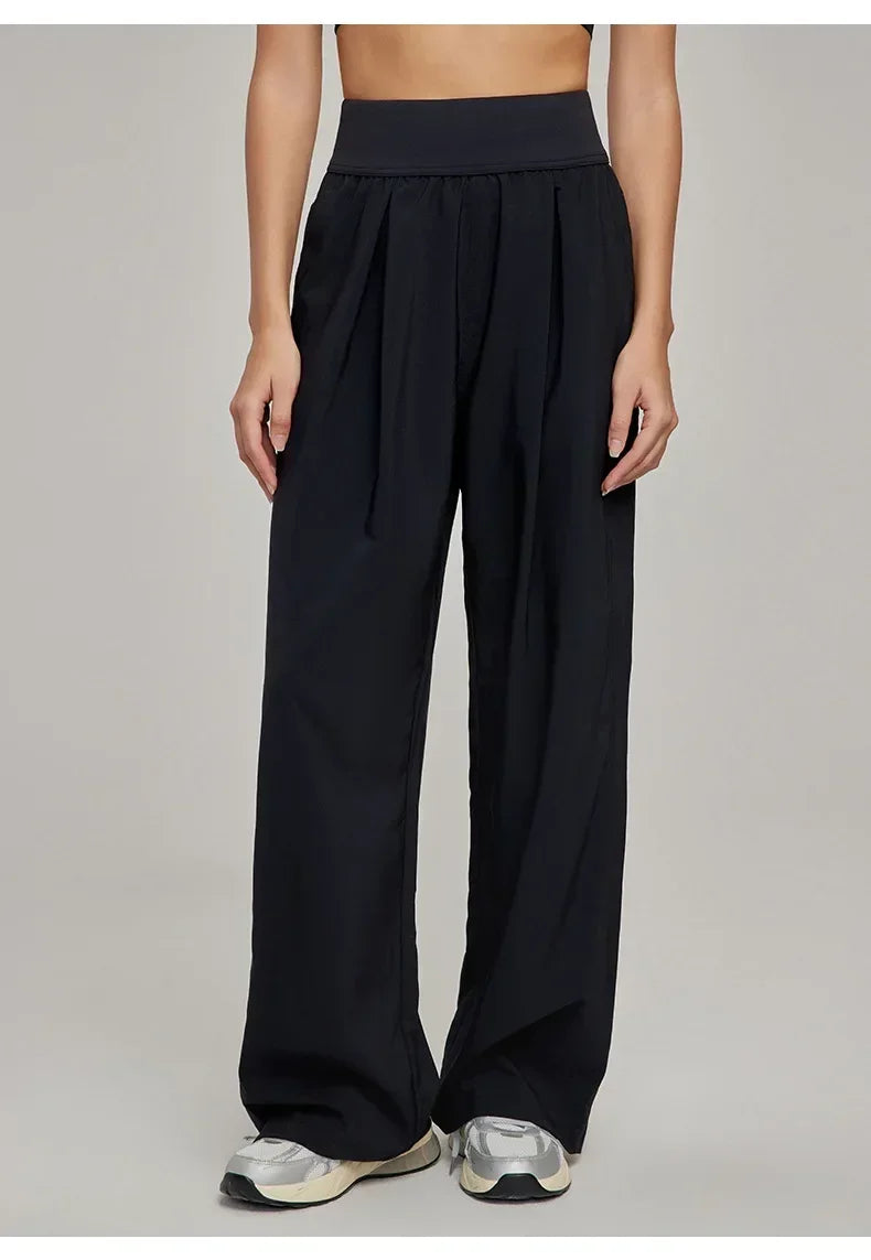 Fitness Loose Straight Sports Pants Yoga Breathable Outdoor Casual Running Wide Leg Pants