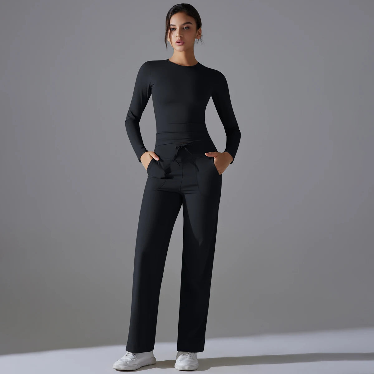 2 Pieces Sportswear Yoga Set Gym Clothes Sportswear Yoga Suits For Women Fitness Set Tracksuits Sports Long Sleeve Gym Leggings