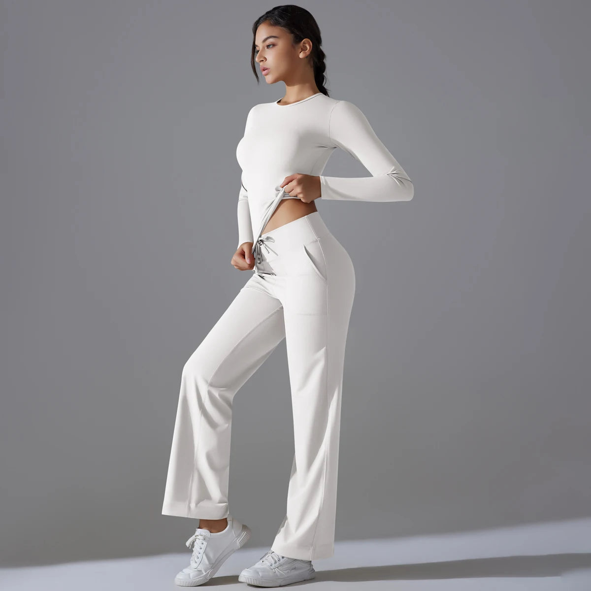 2 Pieces Sportswear Yoga Set Gym Clothes Sportswear Yoga Suits For Women Fitness Set Tracksuits Sports Long Sleeve Gym Leggings