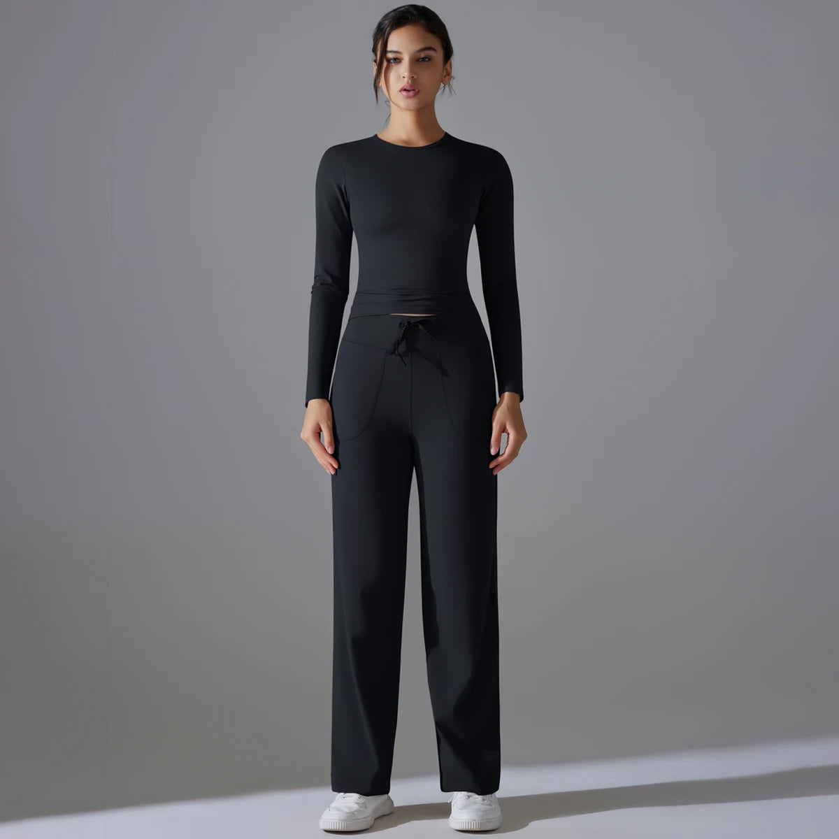 2 Pieces Sportswear Yoga Set Gym Clothes Sportswear Yoga Suits For Women Fitness Set Tracksuits Sports Long Sleeve Gym Leggings