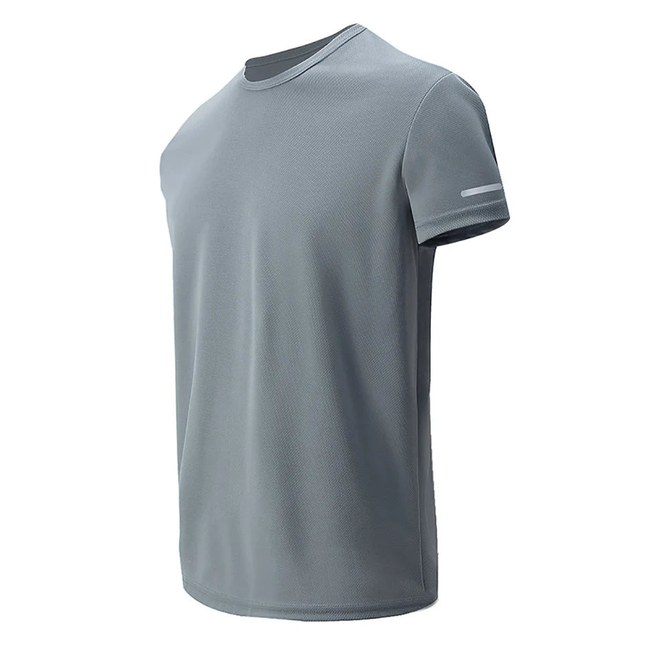 Sleeve cuff and hem close-up on sports tee