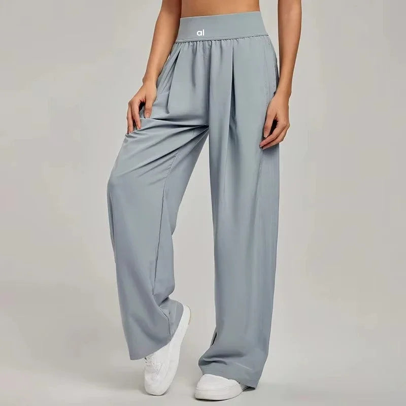 Fitness Loose Straight Sports Pants – Yoga Breathable Outdoor Casual Running Wide-Leg Pants