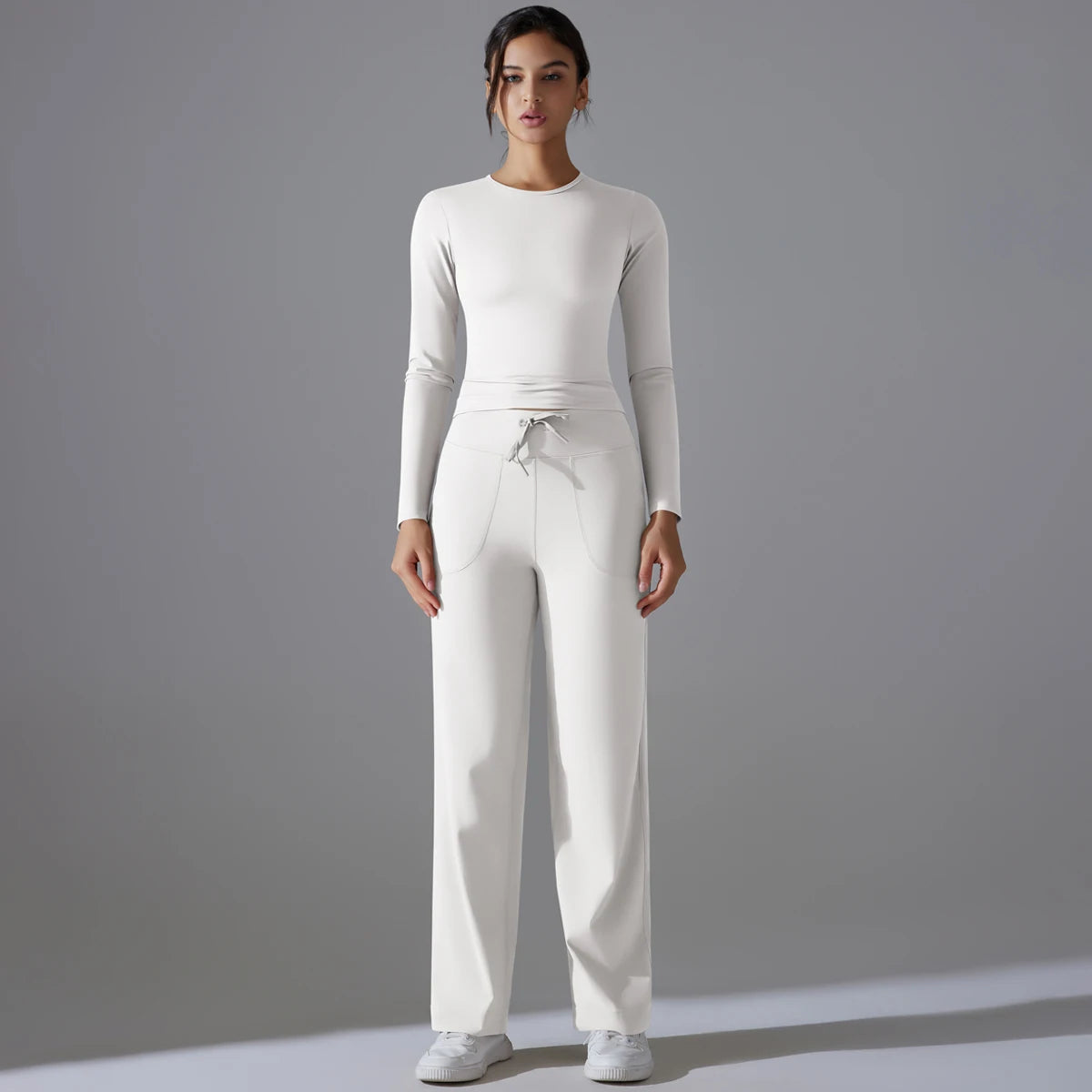 2 Pieces Sportswear Yoga Set Gym Clothes Sportswear Yoga Suits For Women Fitness Set Tracksuits Sports Long Sleeve Gym Leggings