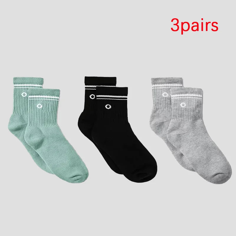 4 Pairs Cotton Female Yoga Sports Sock, Medium Long Socks, Pilates Fitness Sports Four Seasons High Quality Women's Yoga Sock