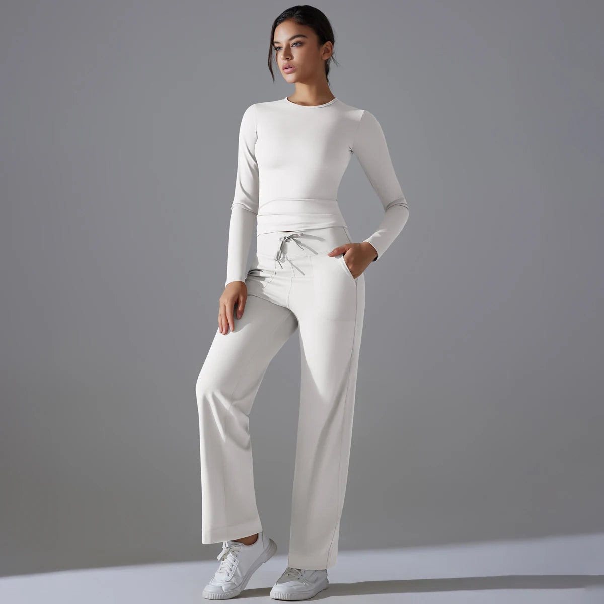 2 Pieces Sportswear Yoga Set Gym Clothes Sportswear Yoga Suits For Women Fitness Set Tracksuits Sports Long Sleeve Gym Leggings