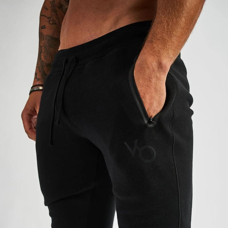 Men's Gym Spring and Autumn Cotton Sports Suit Streetwear Fitness Zipper Jogging Hooded Hoodie Casual Jacket Men Trousers