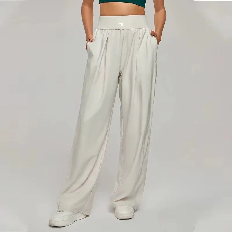 Fitness Loose Straight Sports Pants Yoga Breathable Outdoor Casual Running Wide Leg Pants
