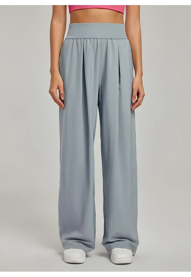 Close-up of drawstring waistband fit”