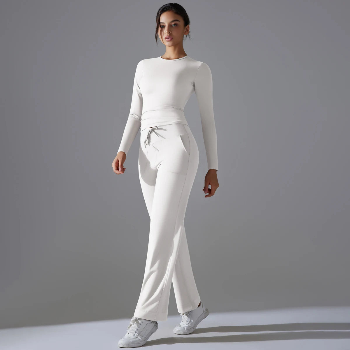 2 Pieces Sportswear Yoga Set Gym Clothes Sportswear Yoga Suits For Women Fitness Set Tracksuits Sports Long Sleeve Gym Leggings