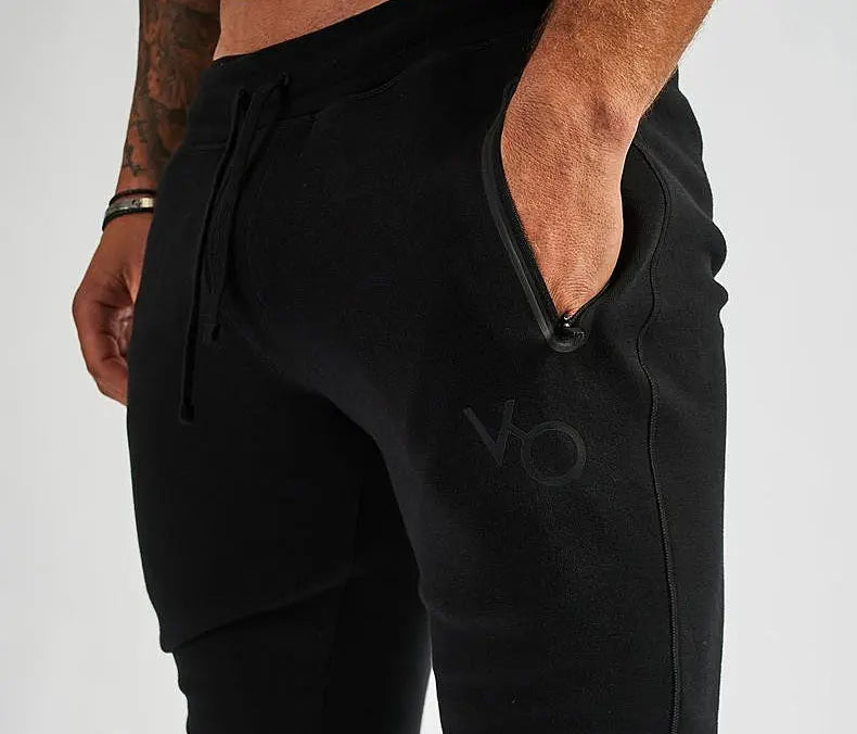 Men's Gym Spring and Autumn Cotton Sports Suit Streetwear Fitness Zipper Jogging Hooded Hoodie Casual Jacket Men Trousers
