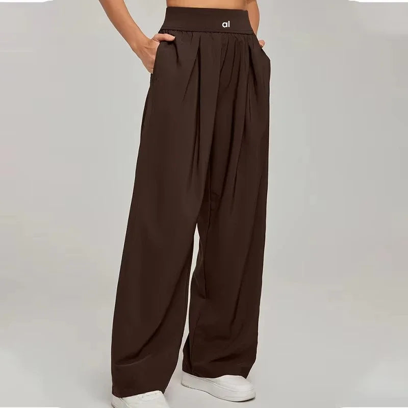 Fitness Loose Straight Sports Pants Yoga Breathable Outdoor Casual Running Wide Leg Pants