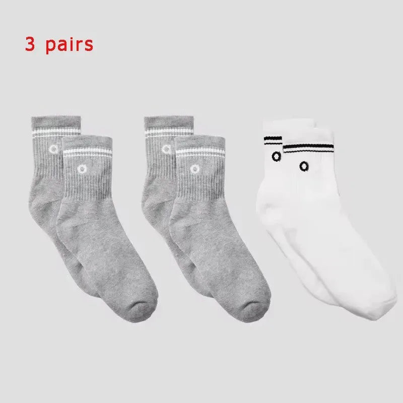 4 Pairs Cotton Female Yoga Sports Sock, Medium Long Socks, Pilates Fitness Sports Four Seasons High Quality Women's Yoga Sock