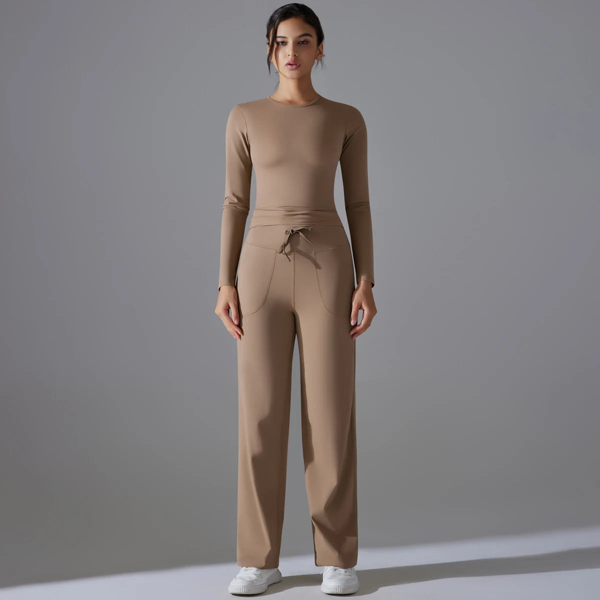 2 Pieces Sportswear Yoga Set Gym Clothes Sportswear Yoga Suits For Women Fitness Set Tracksuits Sports Long Sleeve Gym Leggings
