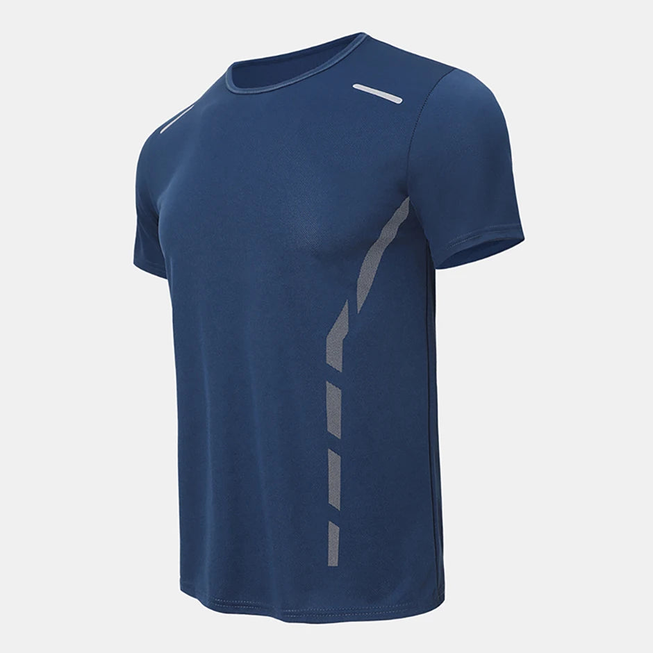 Printed t-shirt worn in gym lifting pose