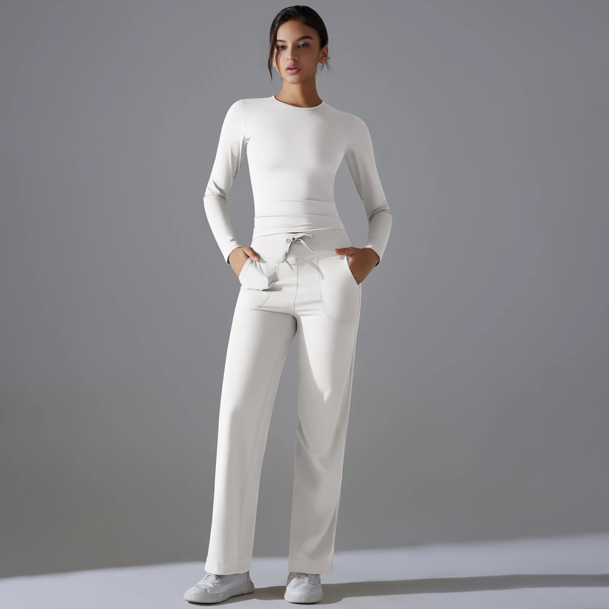 2 Pieces Sportswear Yoga Set Gym Clothes Sportswear Yoga Suits For Women Fitness Set Tracksuits Sports Long Sleeve Gym Leggings