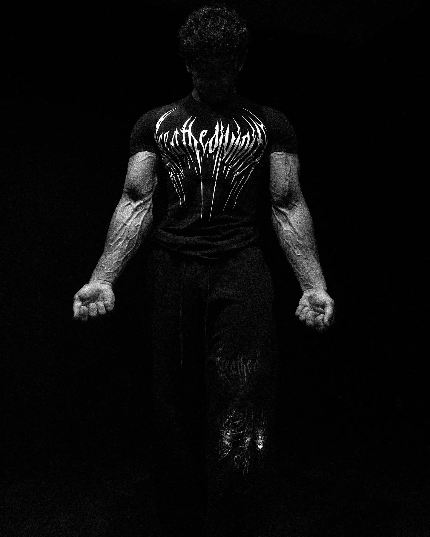 Breathedivinity Compression Shirt Short Sleeve tops Muscle GYM Fitness in Black Wolves Club Y2K