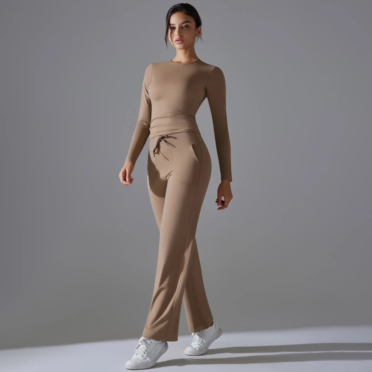 2 Pieces Sportswear Yoga Set Gym Clothes Sportswear Yoga Suits For Women Fitness Set Tracksuits Sports Long Sleeve Gym Leggings
