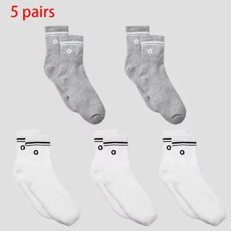 4 Pairs Cotton Female Yoga Sports Sock, Medium Long Socks, Pilates Fitness Sports Four Seasons High Quality Women's Yoga Sock