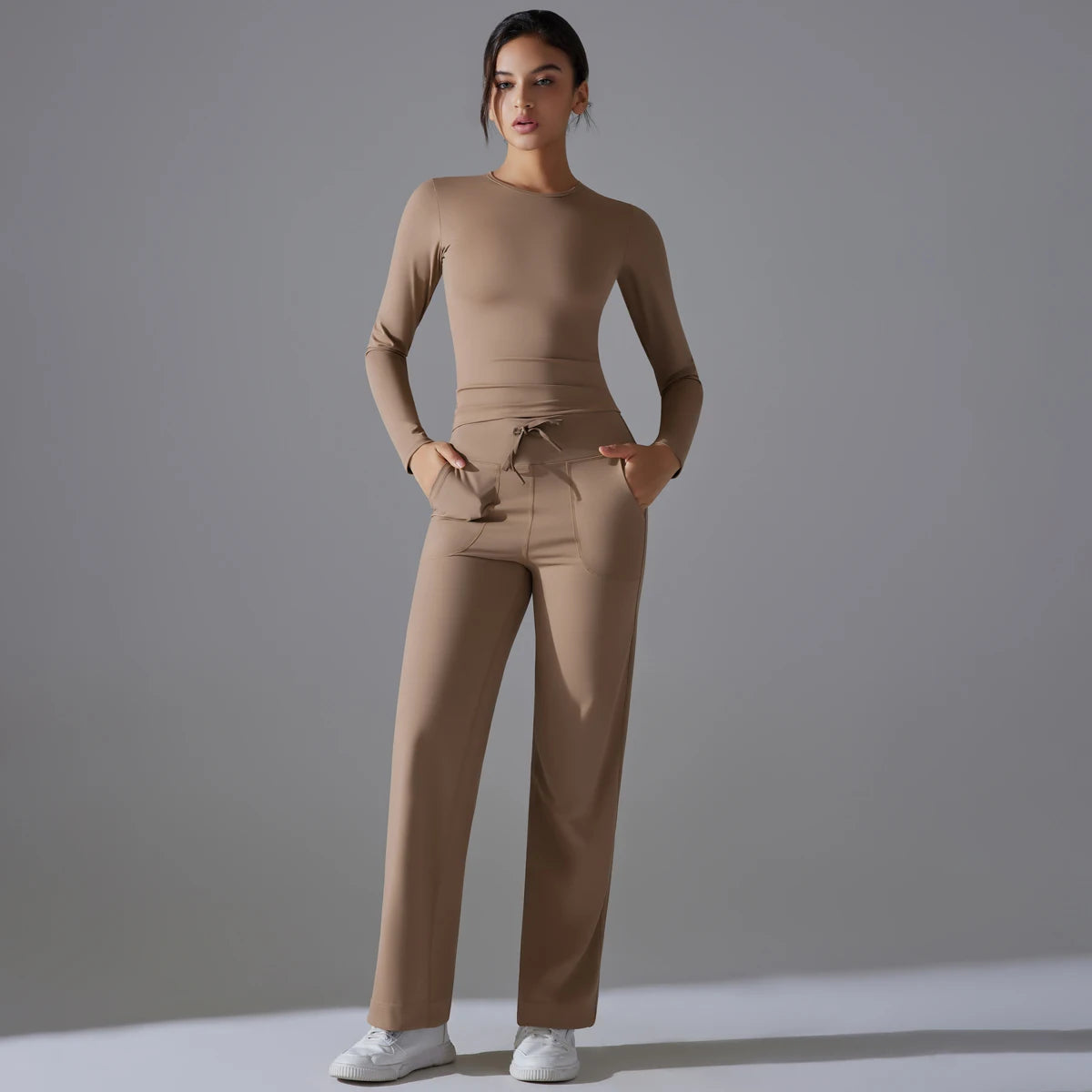 2 Pieces Sportswear Yoga Set Gym Clothes Sportswear Yoga Suits For Women Fitness Set Tracksuits Sports Long Sleeve Gym Leggings