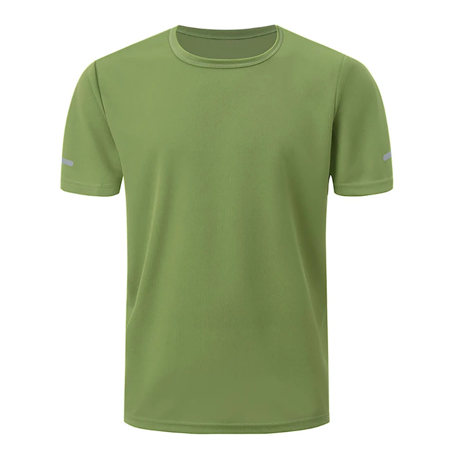 Stretch movement in summer workout shirt