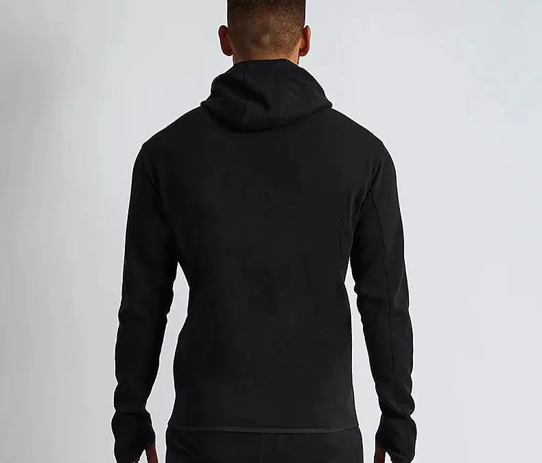 Men's Gym Spring and Autumn Cotton Sports Suit Streetwear Fitness Zipper Jogging Hooded Hoodie Casual Jacket Men Trousers