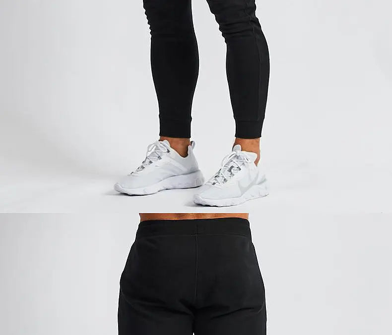 Men's Gym Spring and Autumn Cotton Sports Suit Streetwear Fitness Zipper Jogging Hooded Hoodie Casual Jacket Men Trousers