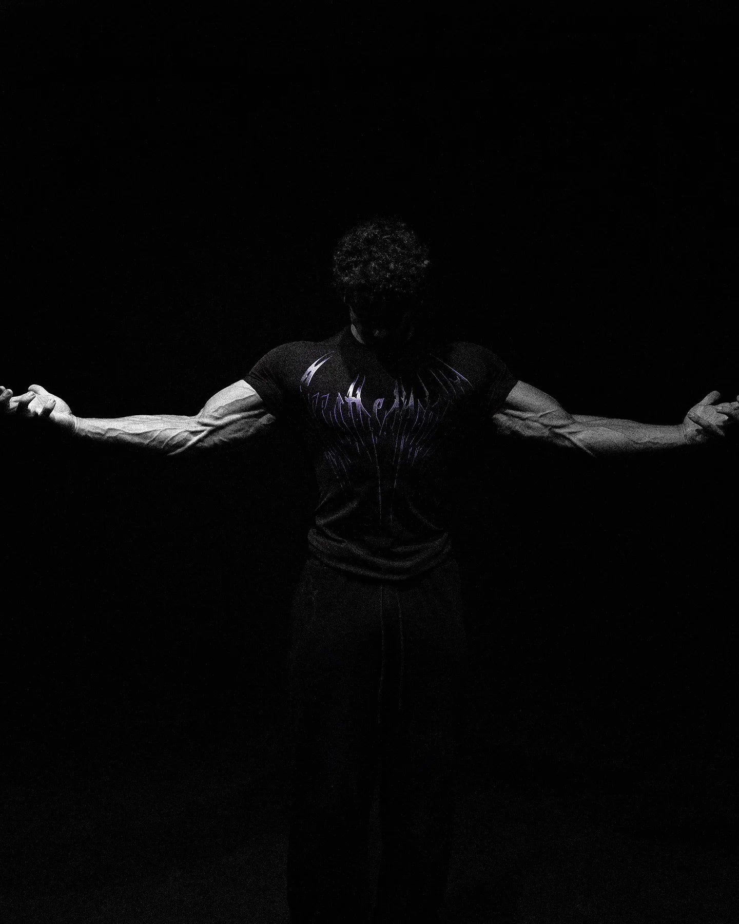Breathedivinity Compression Shirt Short Sleeve tops Muscle GYM Fitness in Black Wolves Club Y2K