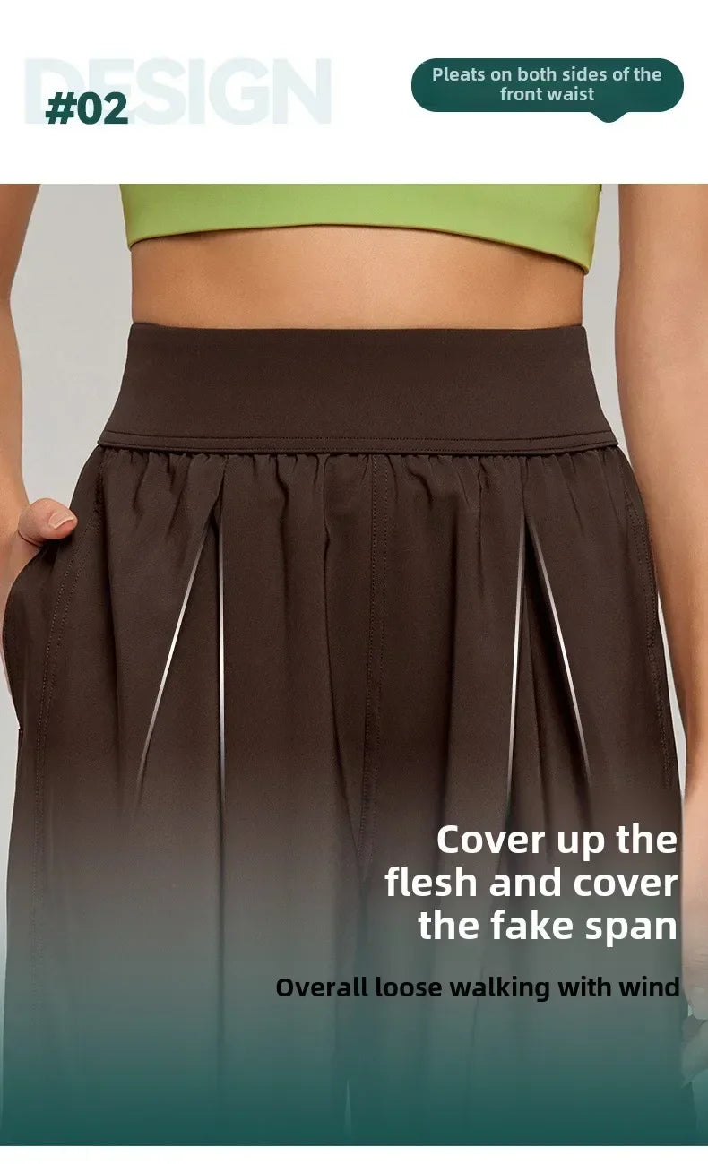 Wide-leg breathable yoga workout pant