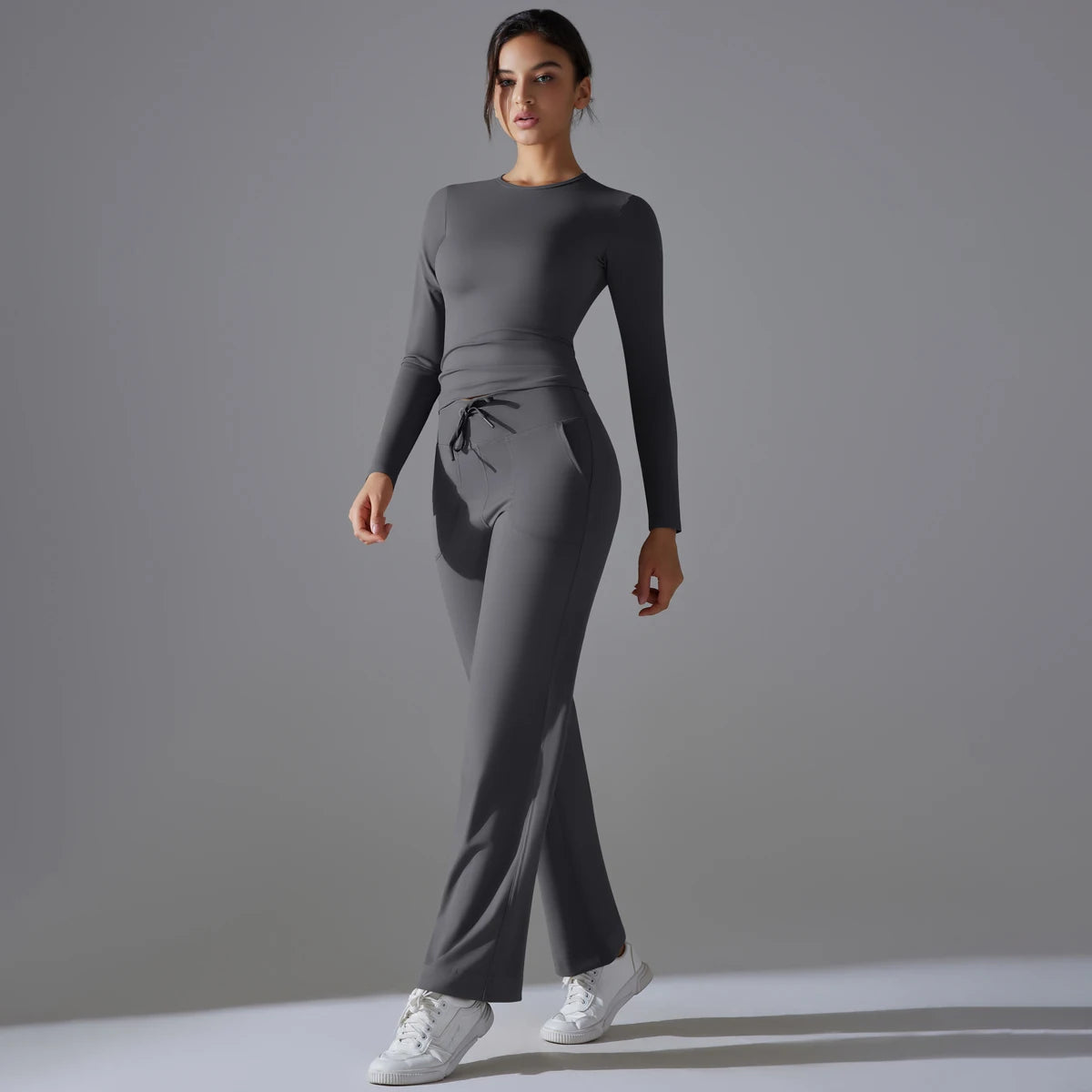 2 Pieces Sportswear Yoga Set Gym Clothes Sportswear Yoga Suits For Women Fitness Set Tracksuits Sports Long Sleeve Gym Leggings
