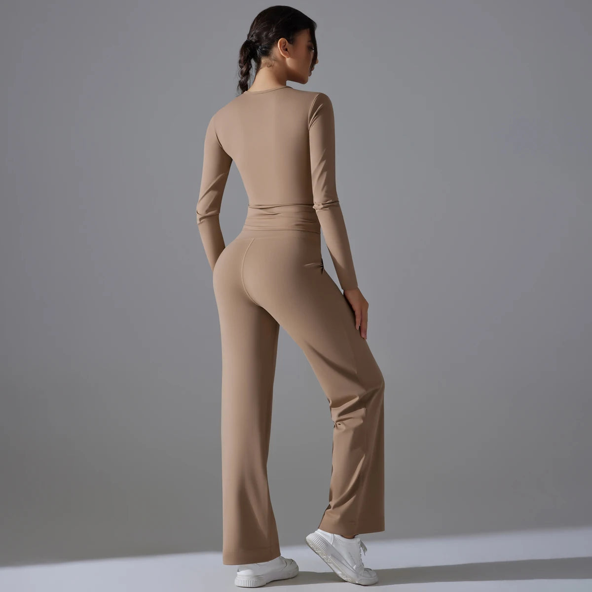 2 Pieces Sportswear Yoga Set Gym Clothes Sportswear Yoga Suits For Women Fitness Set Tracksuits Sports Long Sleeve Gym Leggings