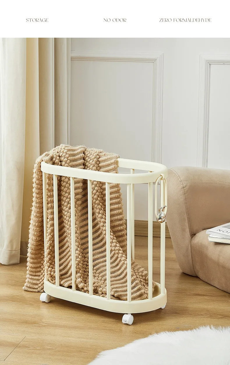 Large Capacity Storage Basket Clothes Storage Basket with Wheel Multi-Functional Yoga Fitness Equipment Organizer