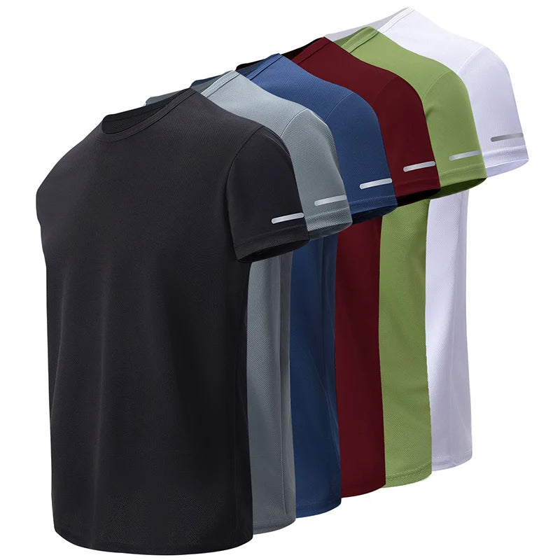 Front view of printed summer sports t-shirt
