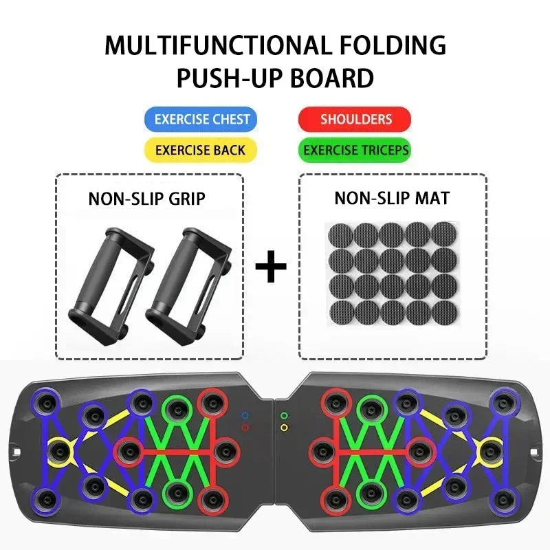 Push-up Board Set Portable Multifunctional Push-up Bar Foldable Fitness Equipment For Chest Abdomen Arms/Back Training
