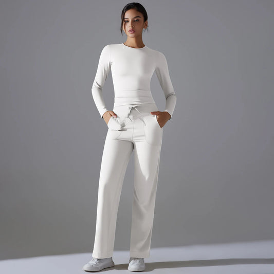 2 Pieces Sportswear Yoga Set Gym Clothes Sportswear Yoga Suits For Women Fitness Set Tracksuits Sports Long Sleeve Gym Leggings